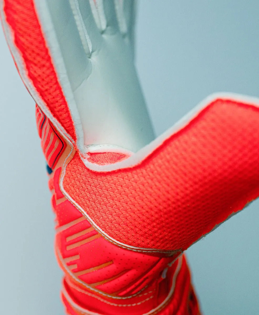 Reusch Attrakt Solid Goalkeeper Gloves - Orange-Blue (Detail 2)