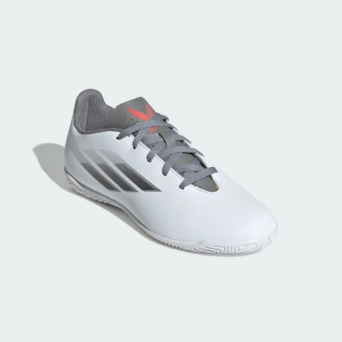 Adidas JR X Speedflow .4 IN - White-Iron Metallic (Diagonal 1)