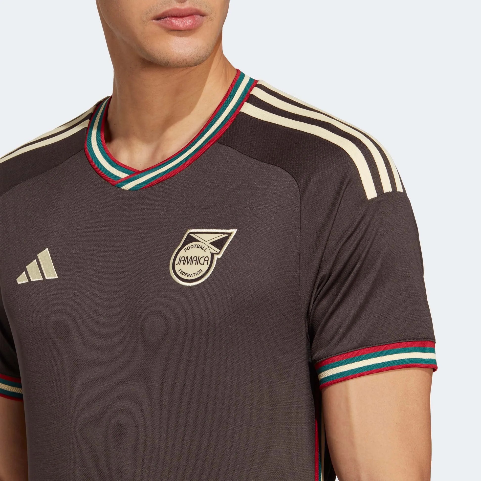 adidas 2023 Jamaica Away Jersey - Night Brown (Detail 1)