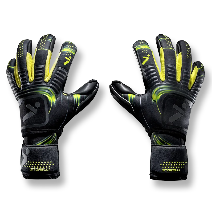 Storelli Silencer Menace GK Glove - Black-Yellow (Pair - Outer)