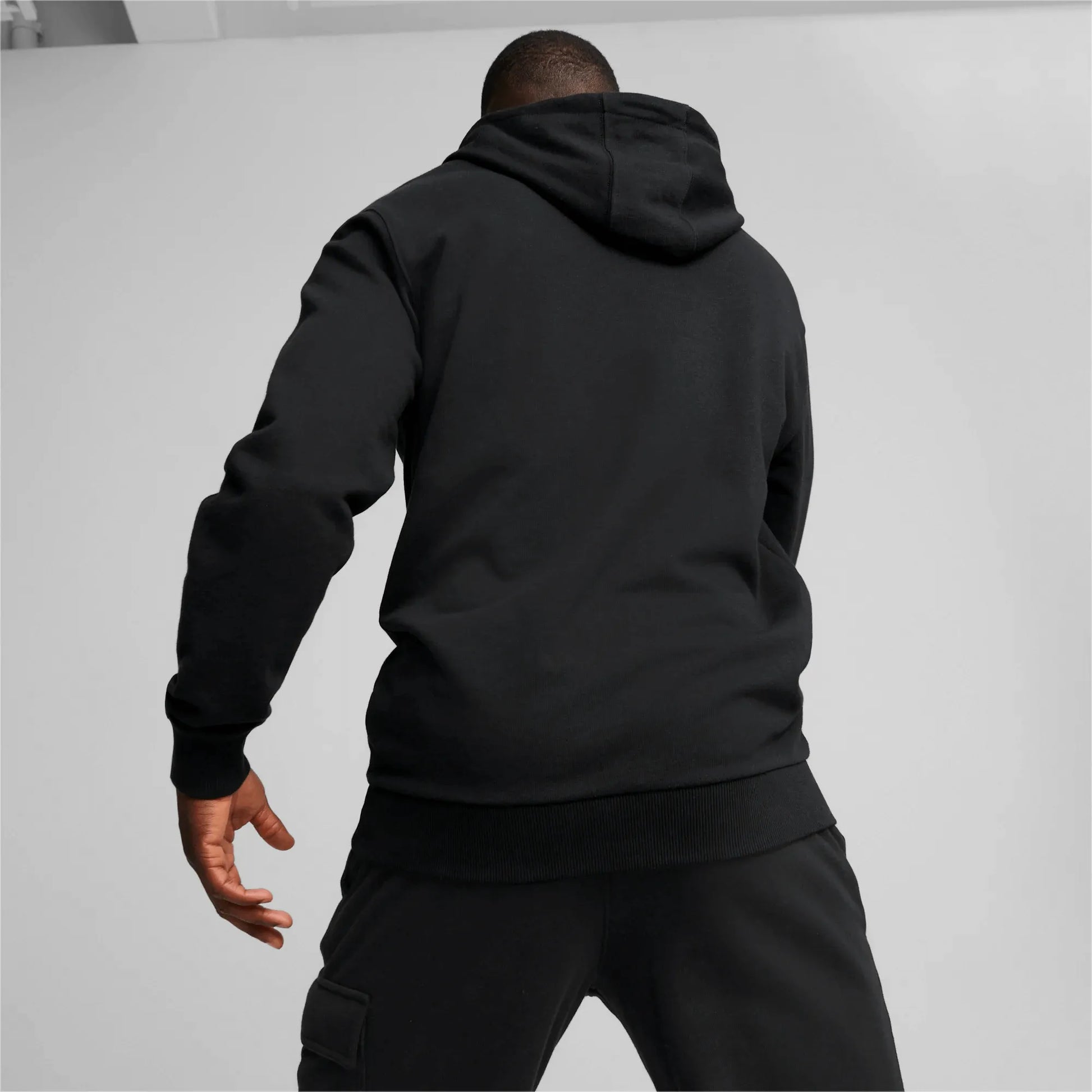Puma 2022-23 Borussia Dortmund FtblCulture Hoody - Puma Black-Asphalt (Model - Back)
