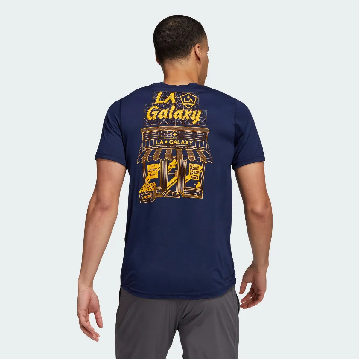 Adidas 2021 LA Galaxy Creator SS Tee - Navy (Model - Back)