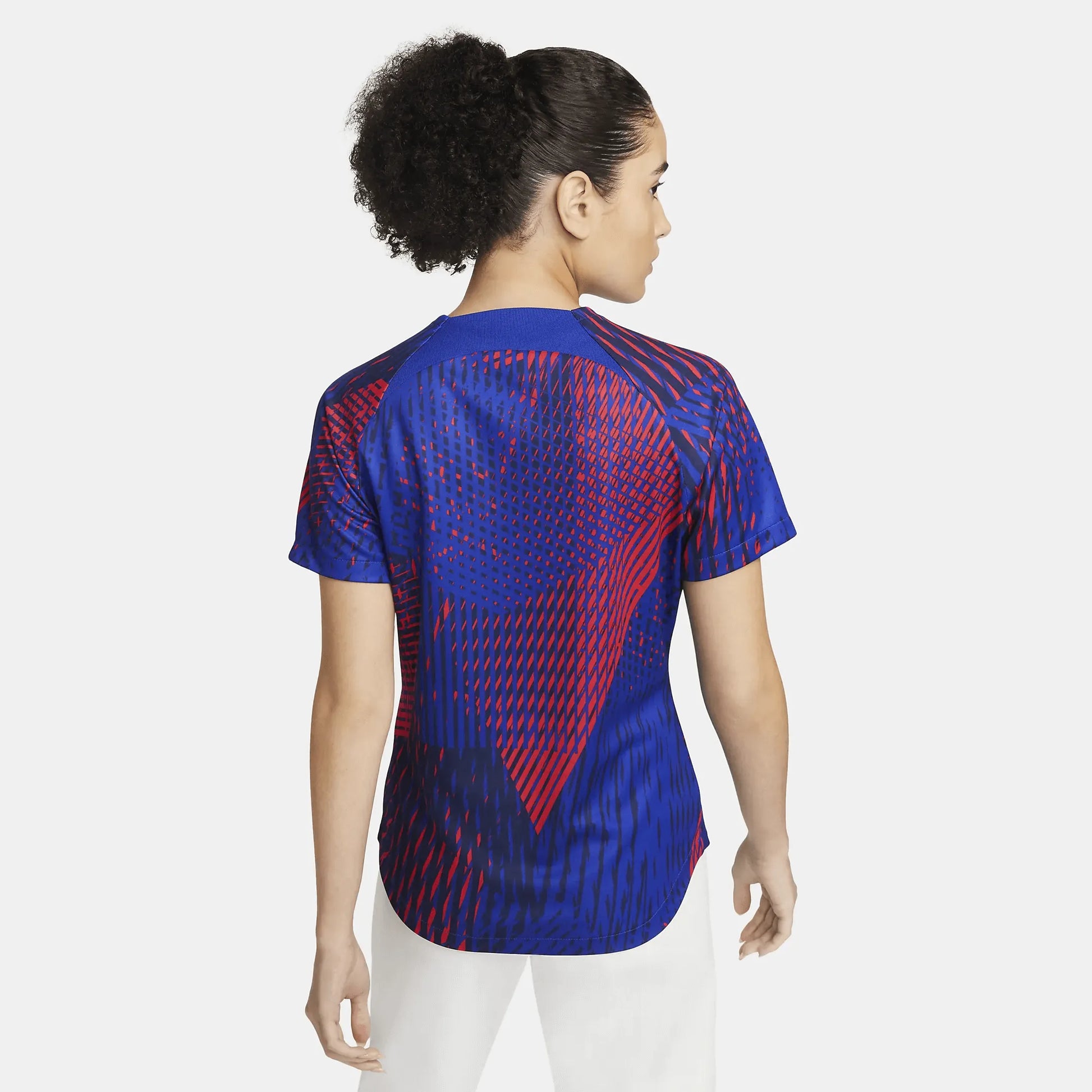 Nike 2022 PSG Womens Dri-Fit Pre-Match Jersey (Model - Back)