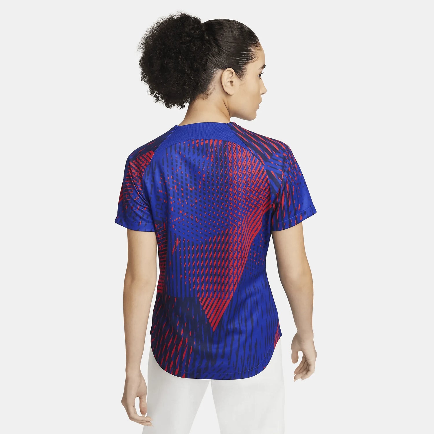 Nike 2022 PSG Womens Dri-Fit Pre-Match Jersey (Model - Back)
