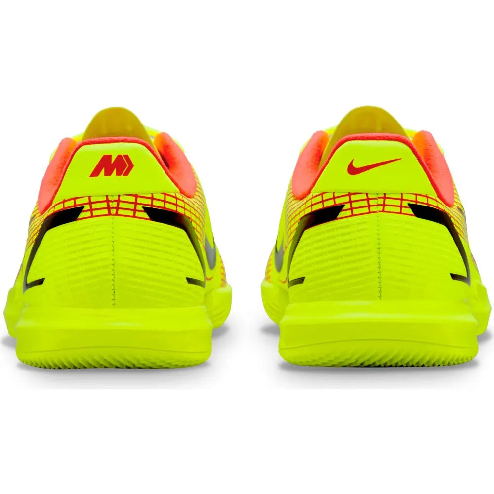 Nike JR Vapor 14 Academy IC - Volt-Bright Crimson (Pair - Back)
