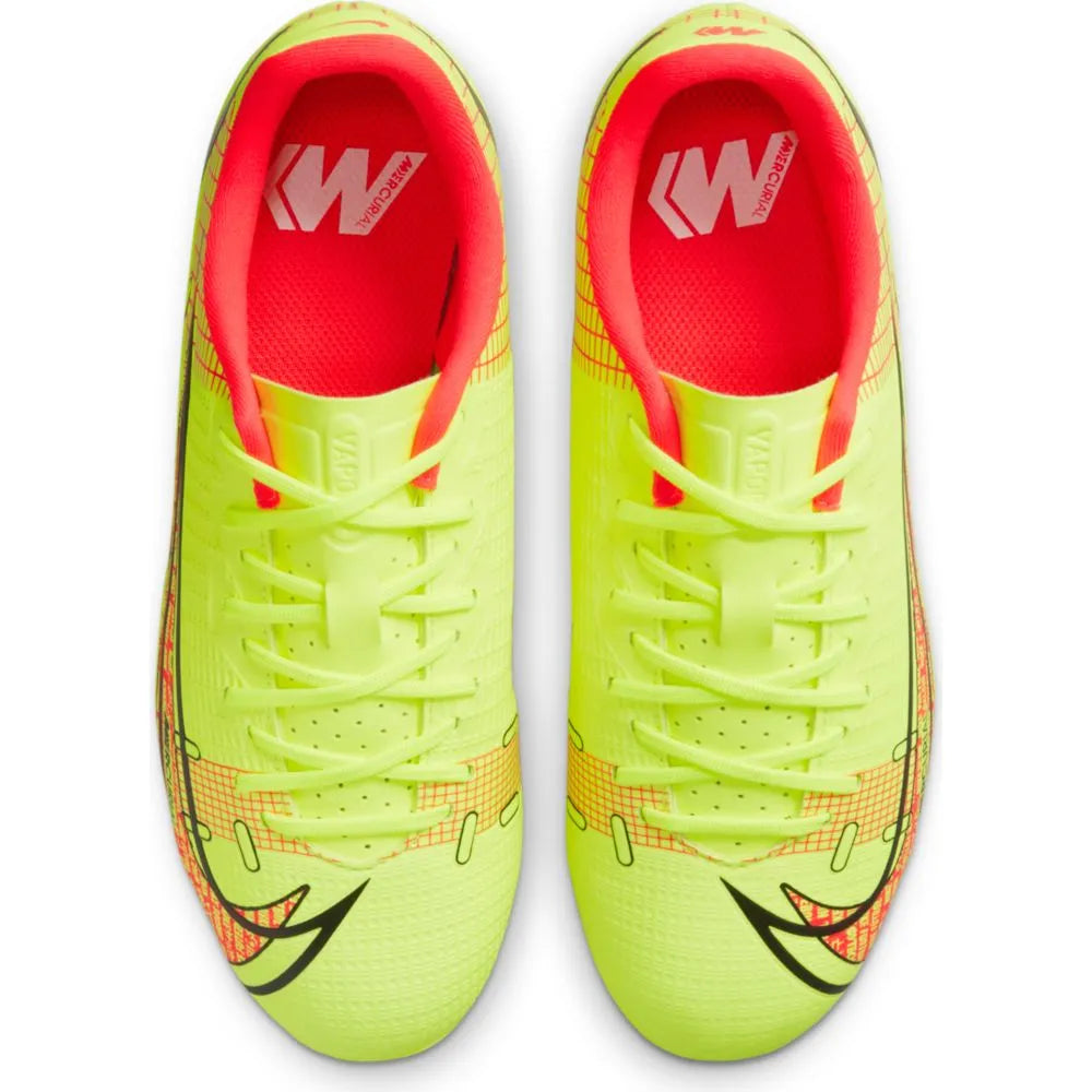 Nike JR Vapor 14 Academy FG-MG - Volt-Bright Crimson (Pair - Top)