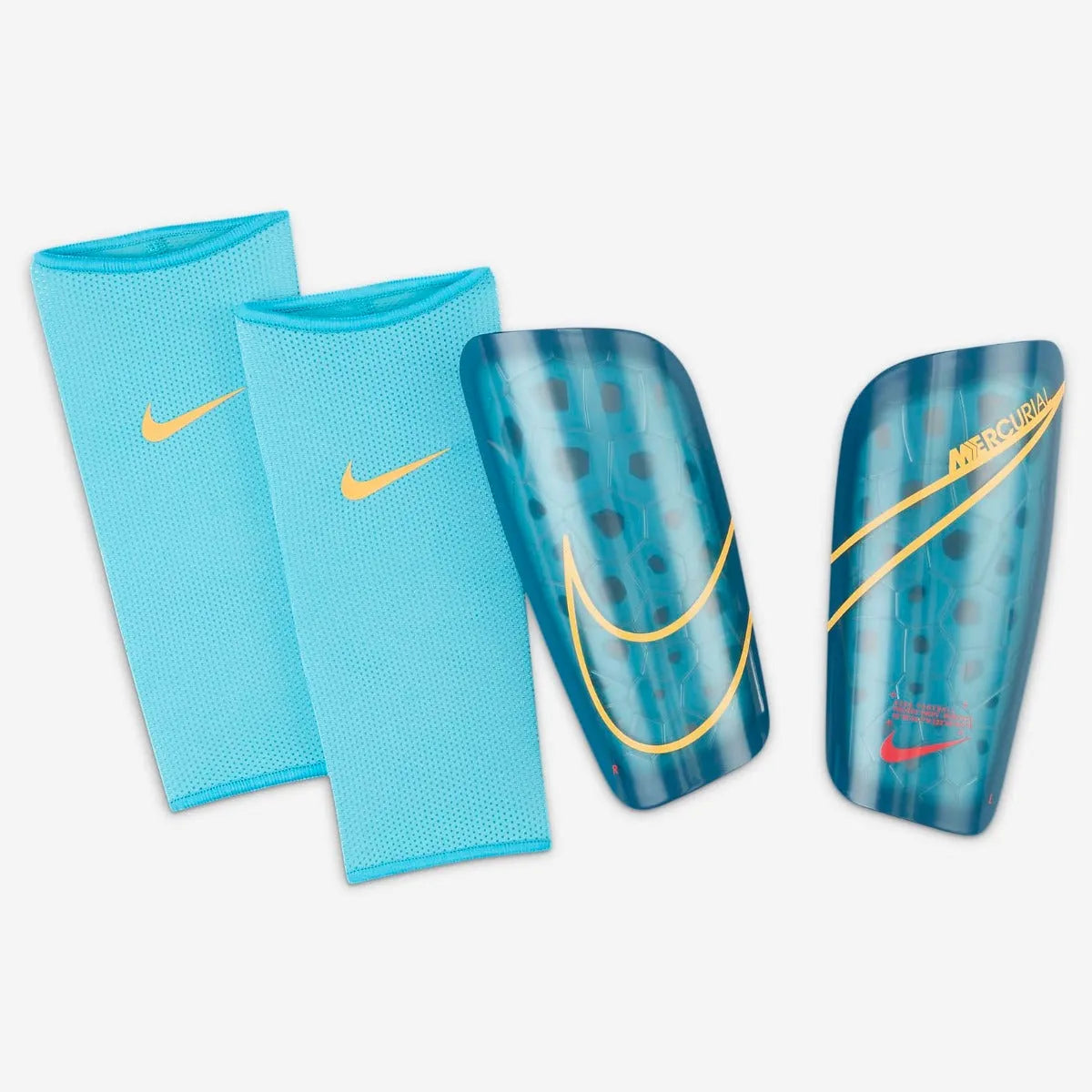 Nike Mercurial Lite Shin Guards - Chlorine Blue-Laser Orange (Set)