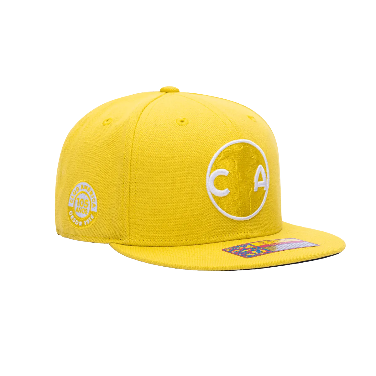 FI Collection Club America 105TH Anniversary Retro Snapback - Yellow (Diagonal 2)