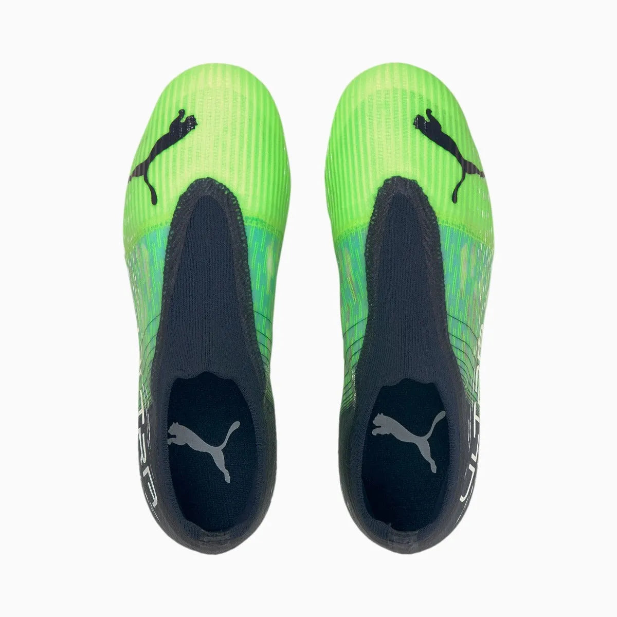 Puma JR Ultra 3.3 Laceless FG-AG - Green Glare-Aqua (Pair - Top)
