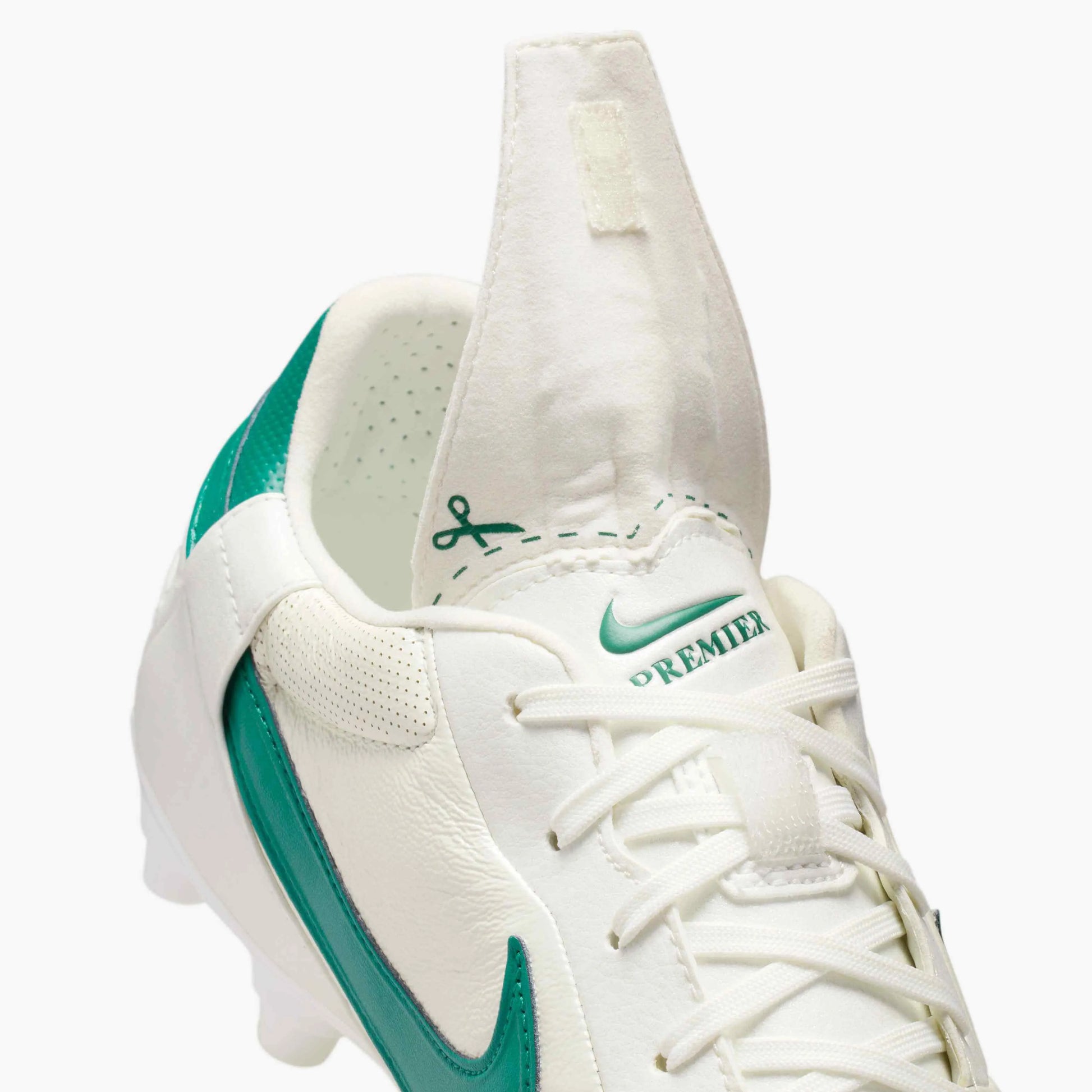 Nike Premier III FG Metallic Summit White-Mystic Green (Detail 3)
