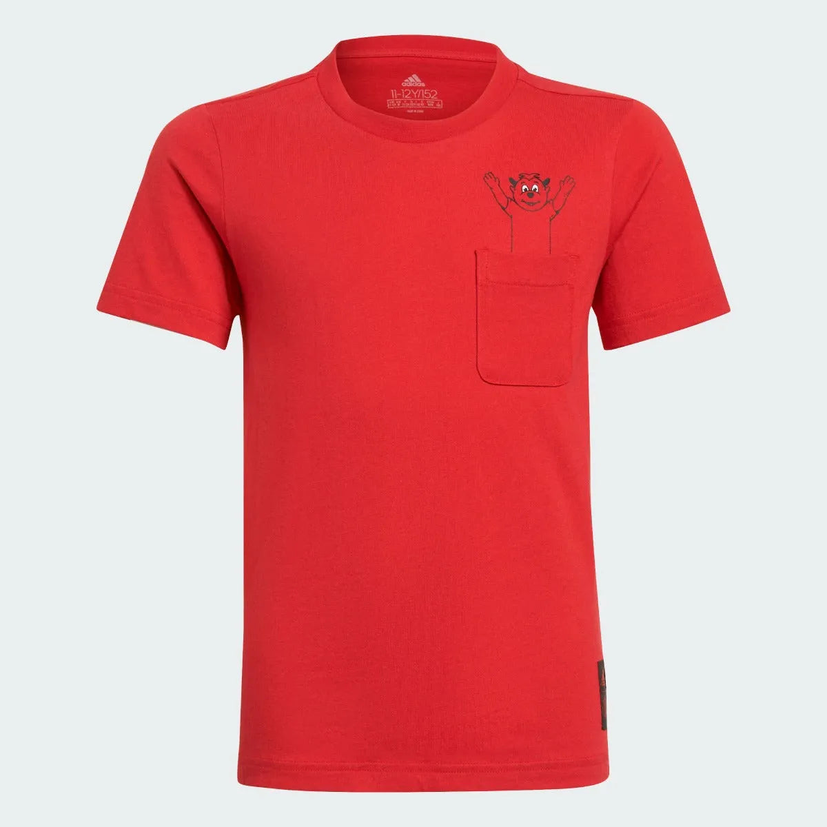 Adidas 2021-22 Manchester United Youth Tee - Red (Front)