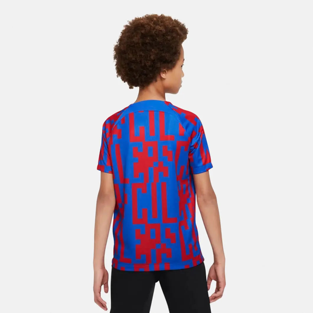 Nike 2022-23 FC Barcelona Youth Home Pre-Match Top (Model - Back)