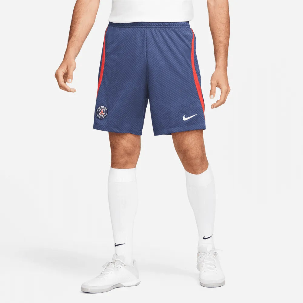 Nike 2022-23 PSG Strike Shorts - Navy-Red (Model - Front)