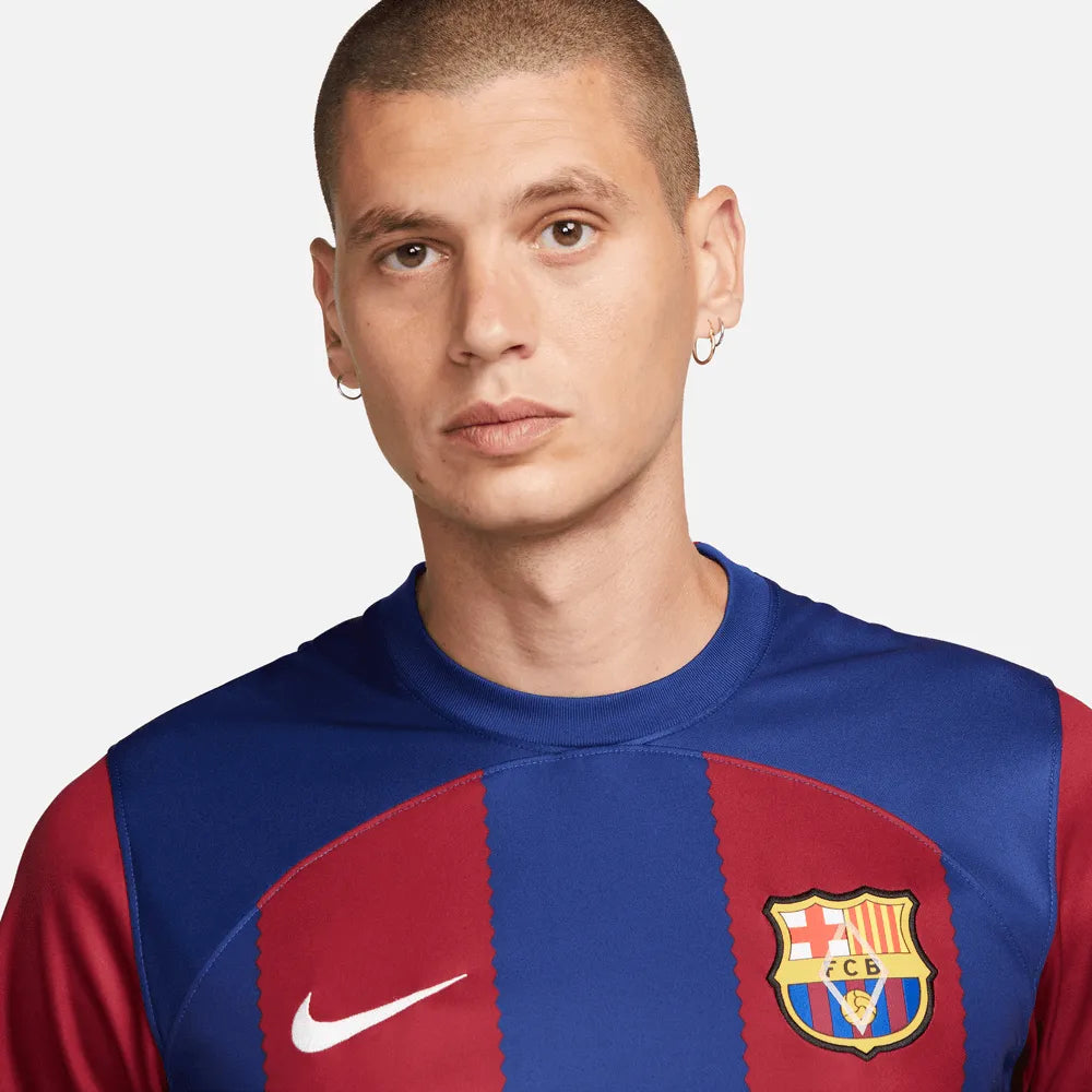 Nike 2023-24 Barcelona Men's Stadium Home Jersey (Detail 1)