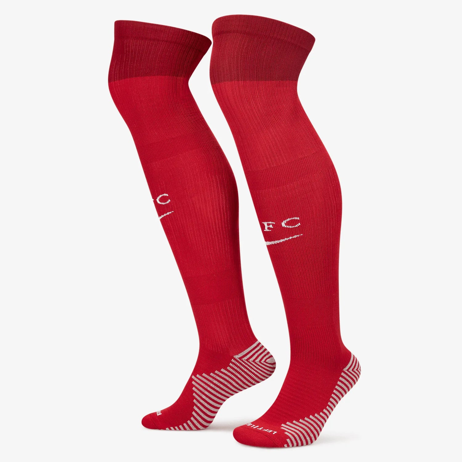Nike 2022-23 Liverpool FC Stadium Home OTC Socks - Red-White (Lateral)