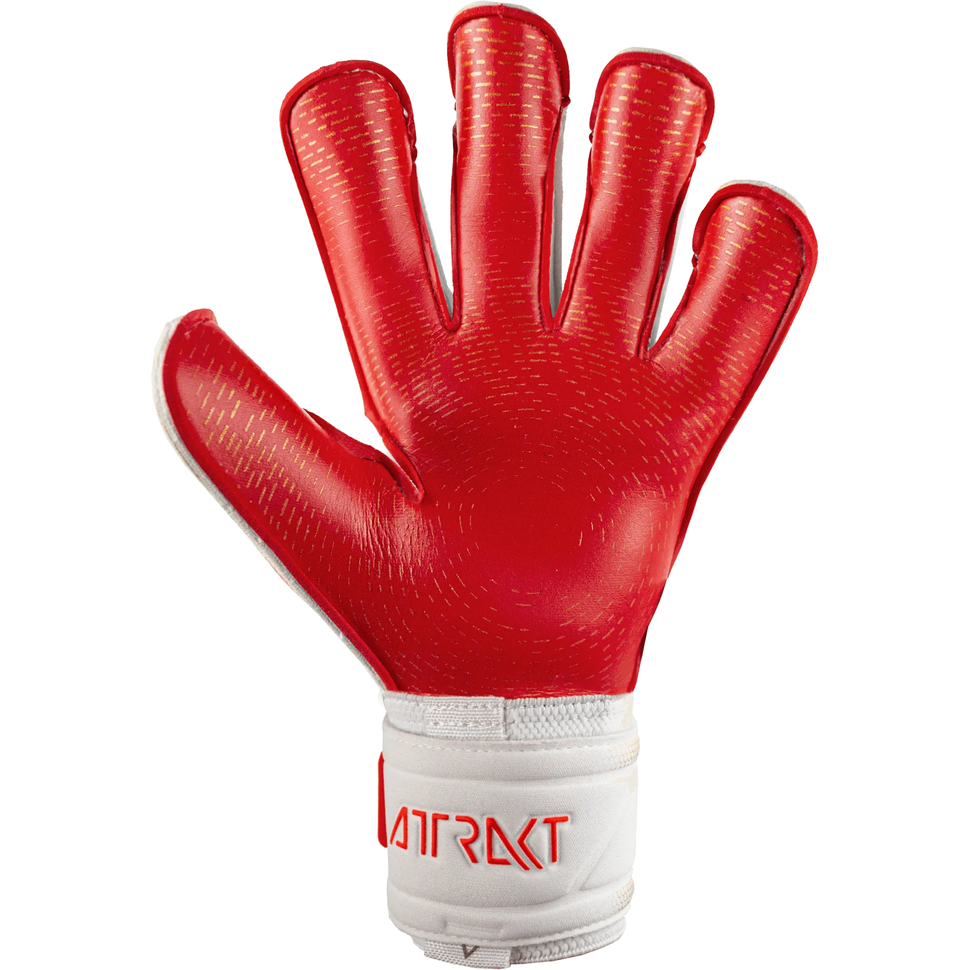 Reusch Attrakt Gold X Glueprint Ortho-Tec FS Goalkeeper Gloves - White-Gold-Red (Single - Inner)