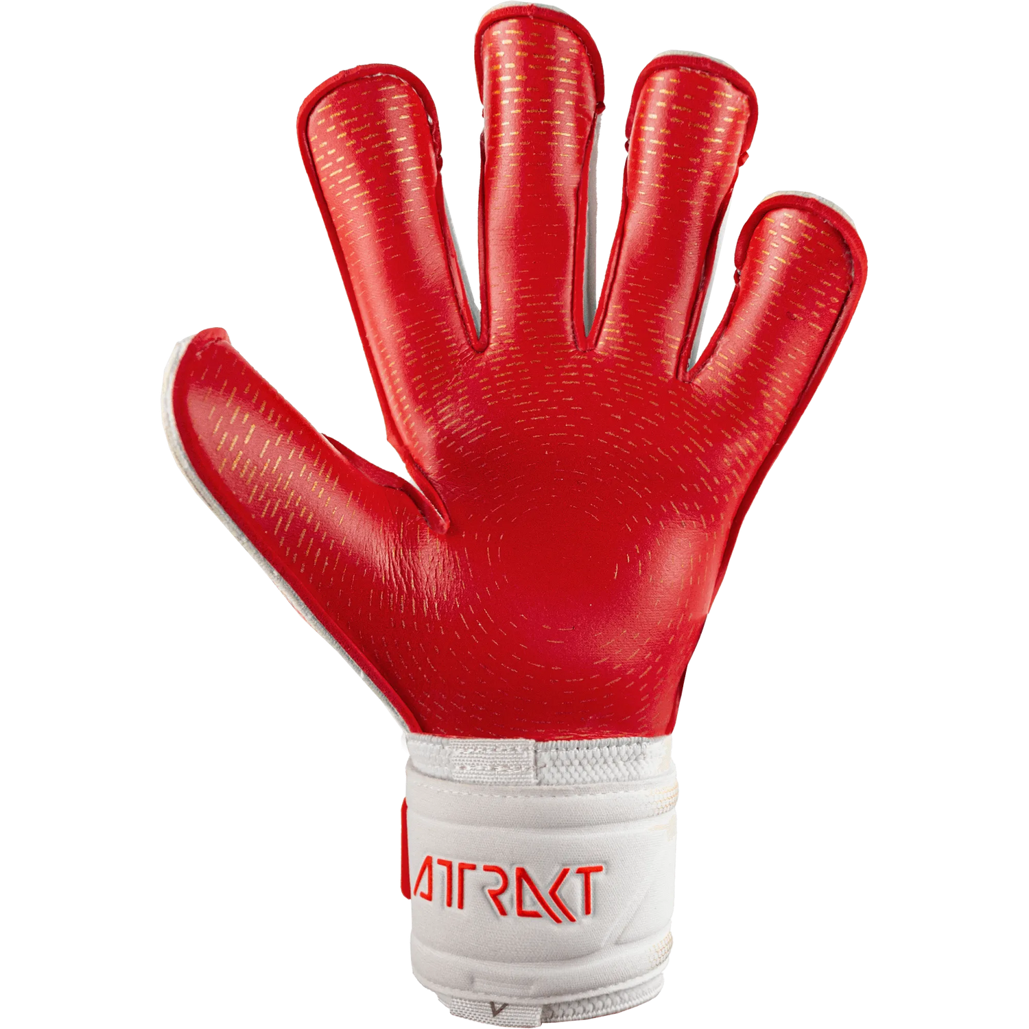 Reusch Attrakt Gold X Glueprint Ortho-Tec FS Goalkeeper Gloves - White-Gold-Red (Single - Inner)