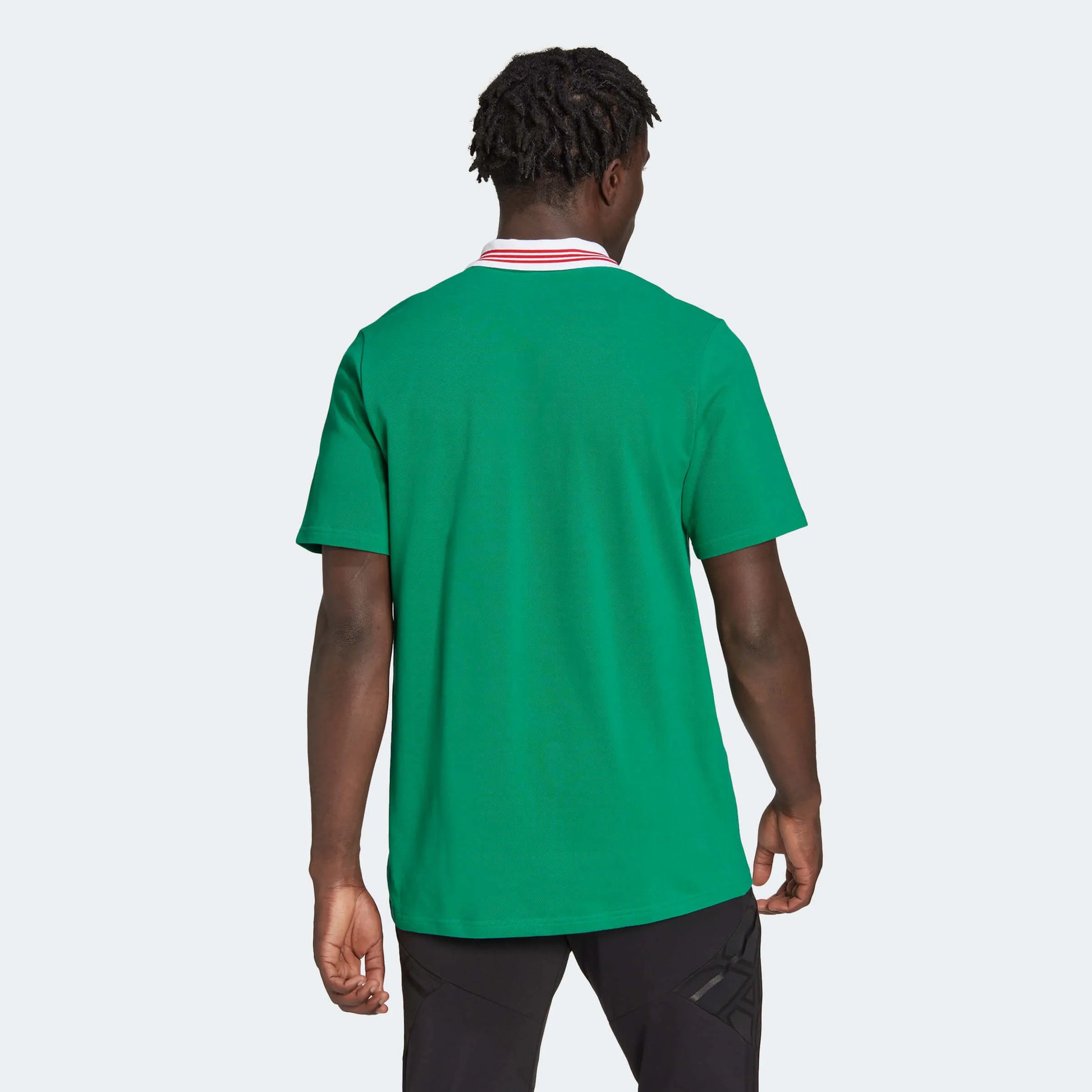 adidas 2022-23 Mexico DNA Polo Shirt - Vivid Green (Model - Back)