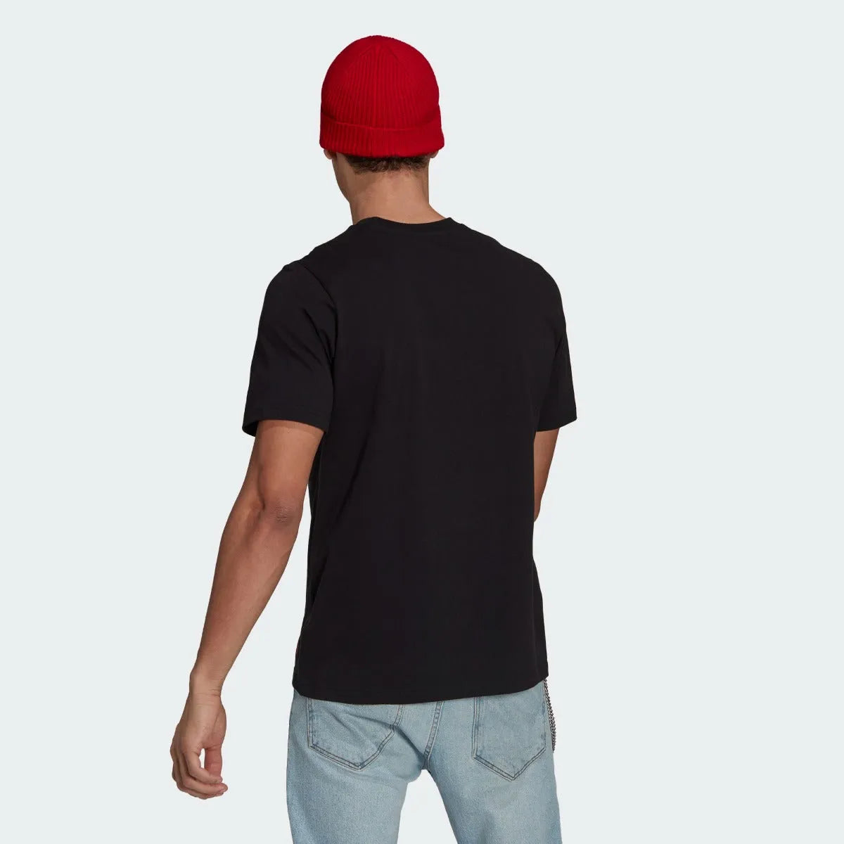 Adidas 2021-22 Manchester United Tee - Black-Red (Model - Back)