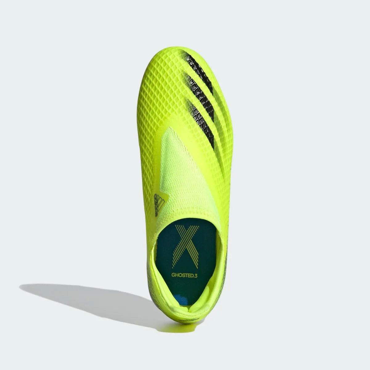 Adidas JR X Ghosted.3 Laceless FG - Volt-Black