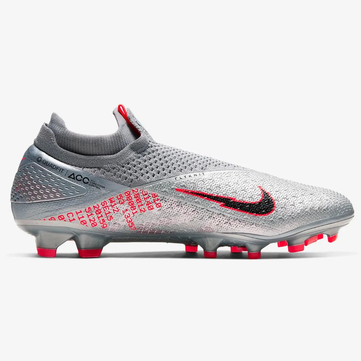 Nike Phantom Vision 2 Elite DF FG - Grey-Red