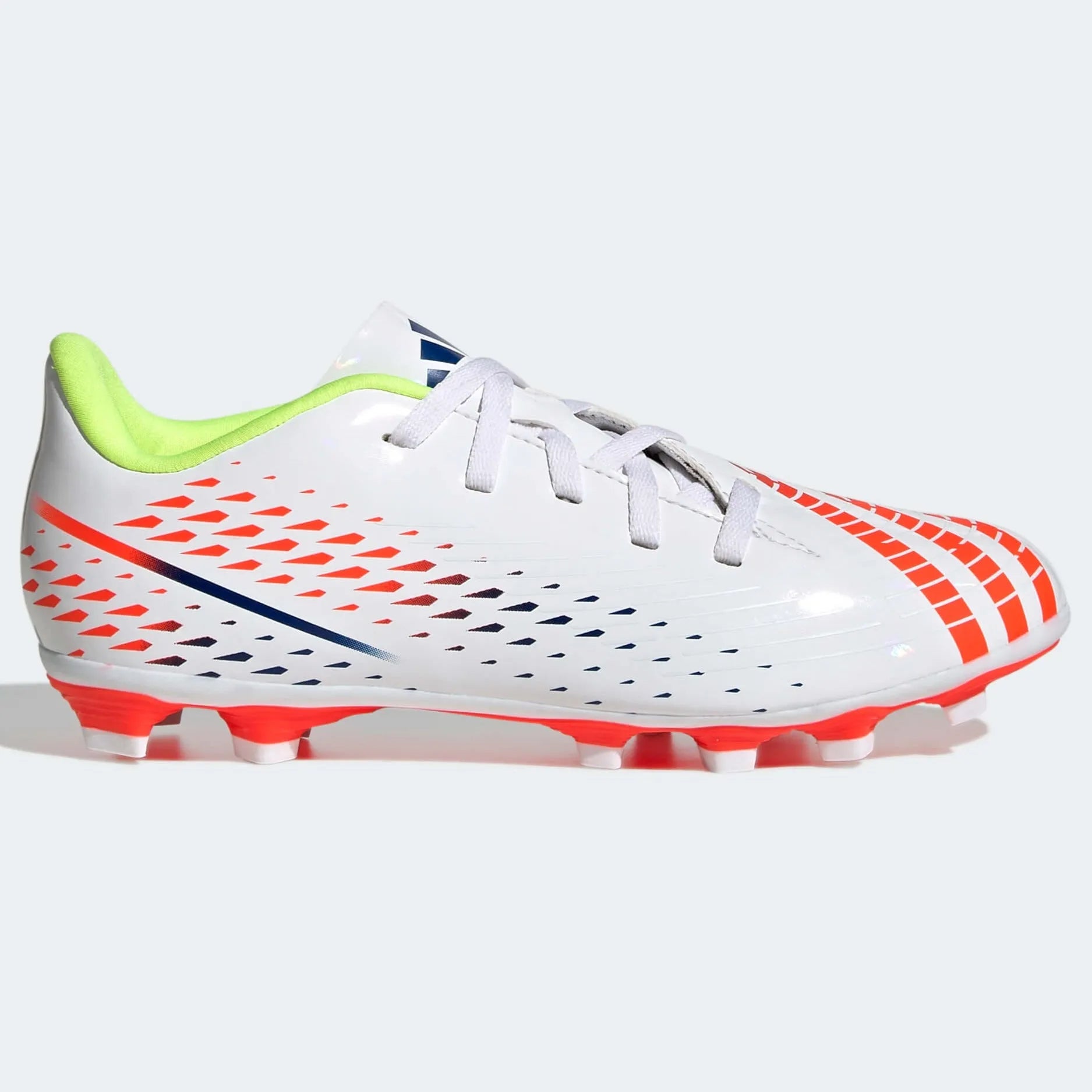 adidas Kids Predator Edge.4 FxG J - White-Yellow-Blue (Side 1)