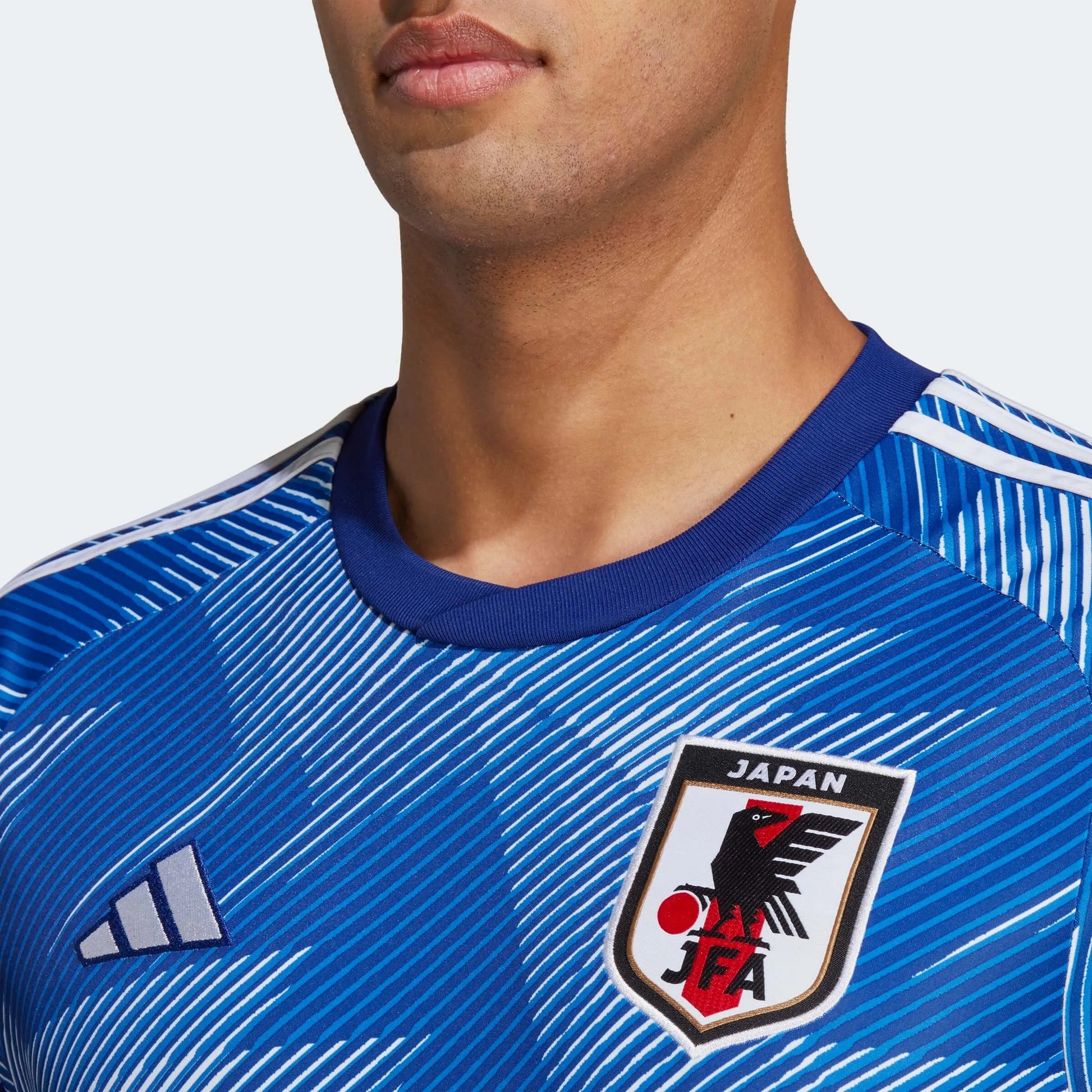  adidas 2022-23 Japan Home Jersey Blue-White (Detail 1)