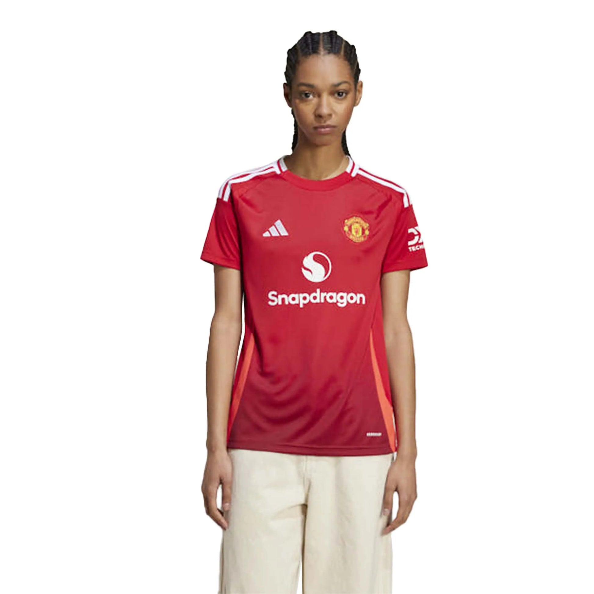 adidas 2024-25 Manchester United Women's Stadium Home Jersey (Model - Front)