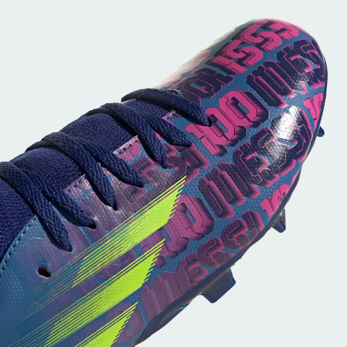 Adidas JR X Speedflow MESSI .3 FG - Blue-Pink-Yellow (Detail 1)