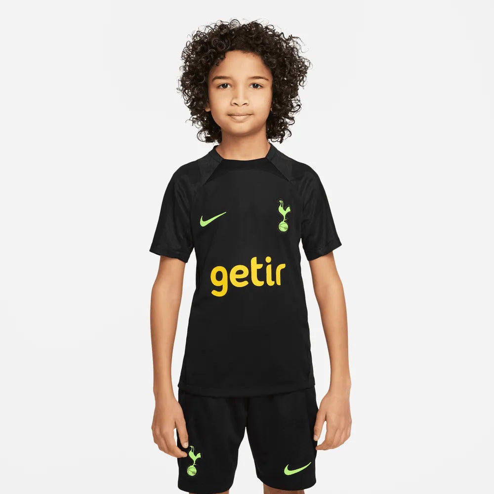 Nike 22-23 Tottenham Youth DF Strike Top - Black-Volt (Model - Front)