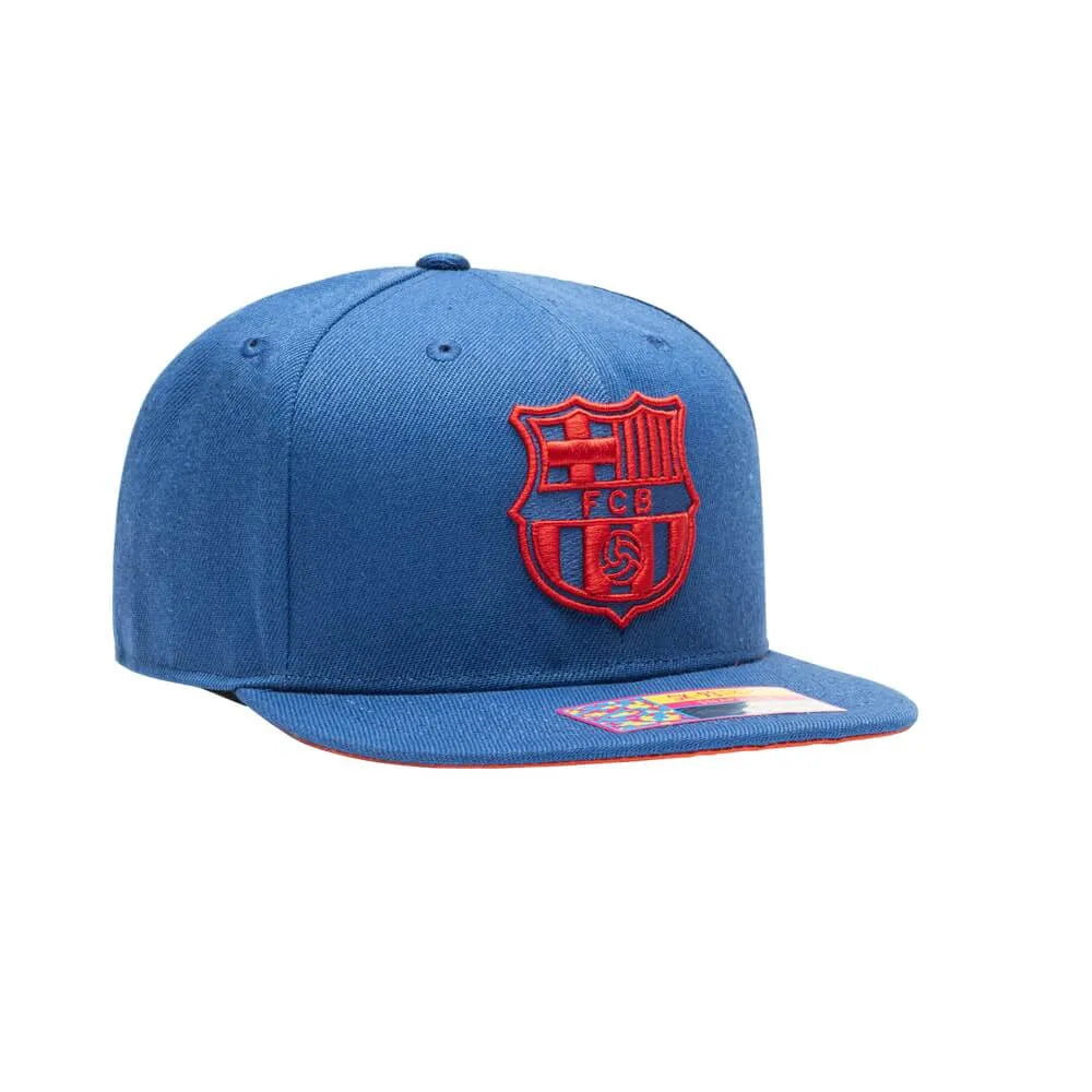 FI Collection Barcelona Crayon Snapback Hat - Blue (Lateral - SIde 2)