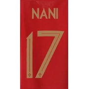 Portugal 2018 Home Nani #17 Jersey Name Set
