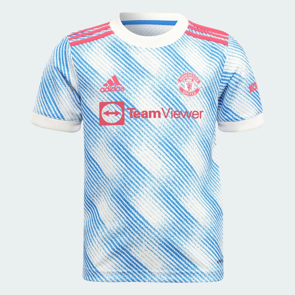 Adidas 2021-22 Manchester United Away MINI Kit - White-Glow Blue (Shirt - Front)
