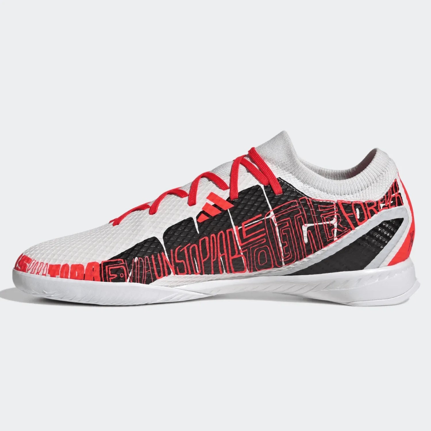 adidas X SpeedPortal Messi .3 Indoor - White-Black-Solar Red (Side 2)