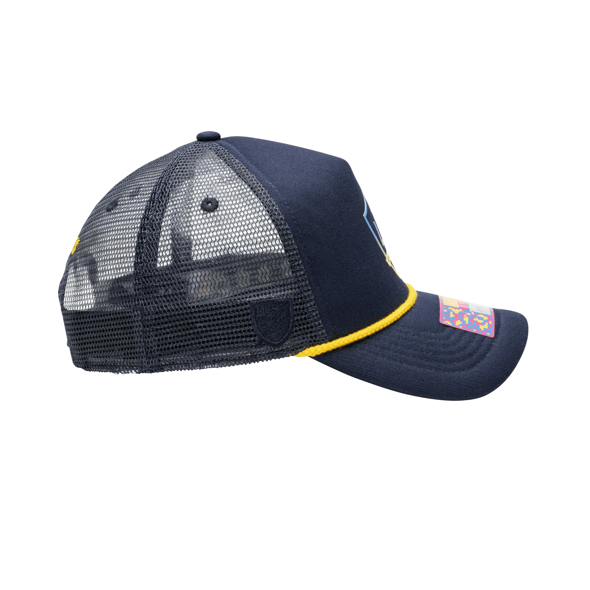 FI Collection LA Galaxy Atmosphere Trucker Hat (Side)