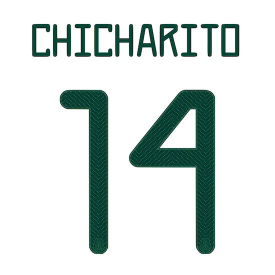 Mexico 2020/21 Away Chicharito #14 Jersey Name Set