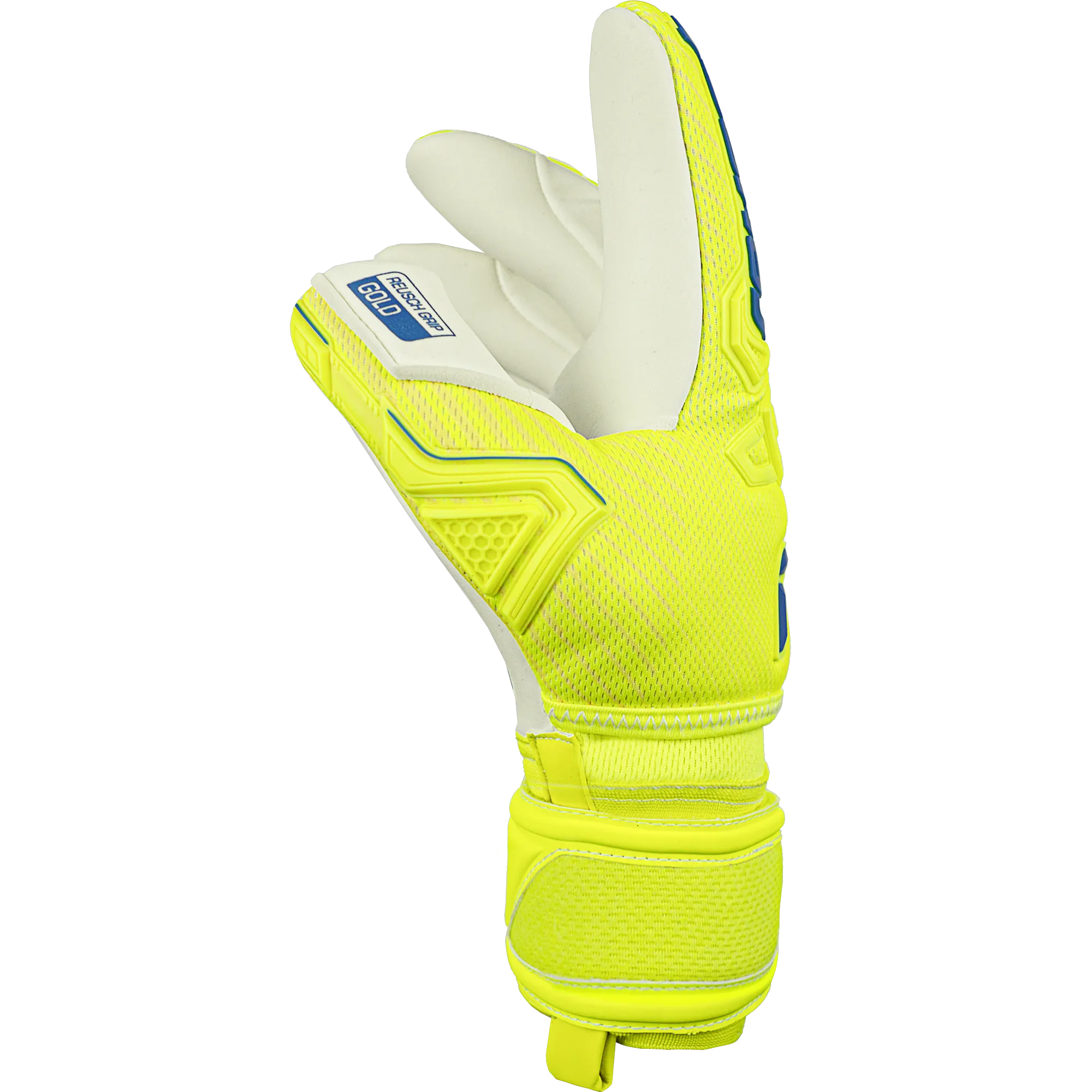 Reusch JR Attrakt Freegel Gold FS - Volt-Blue-White (Single - Side)