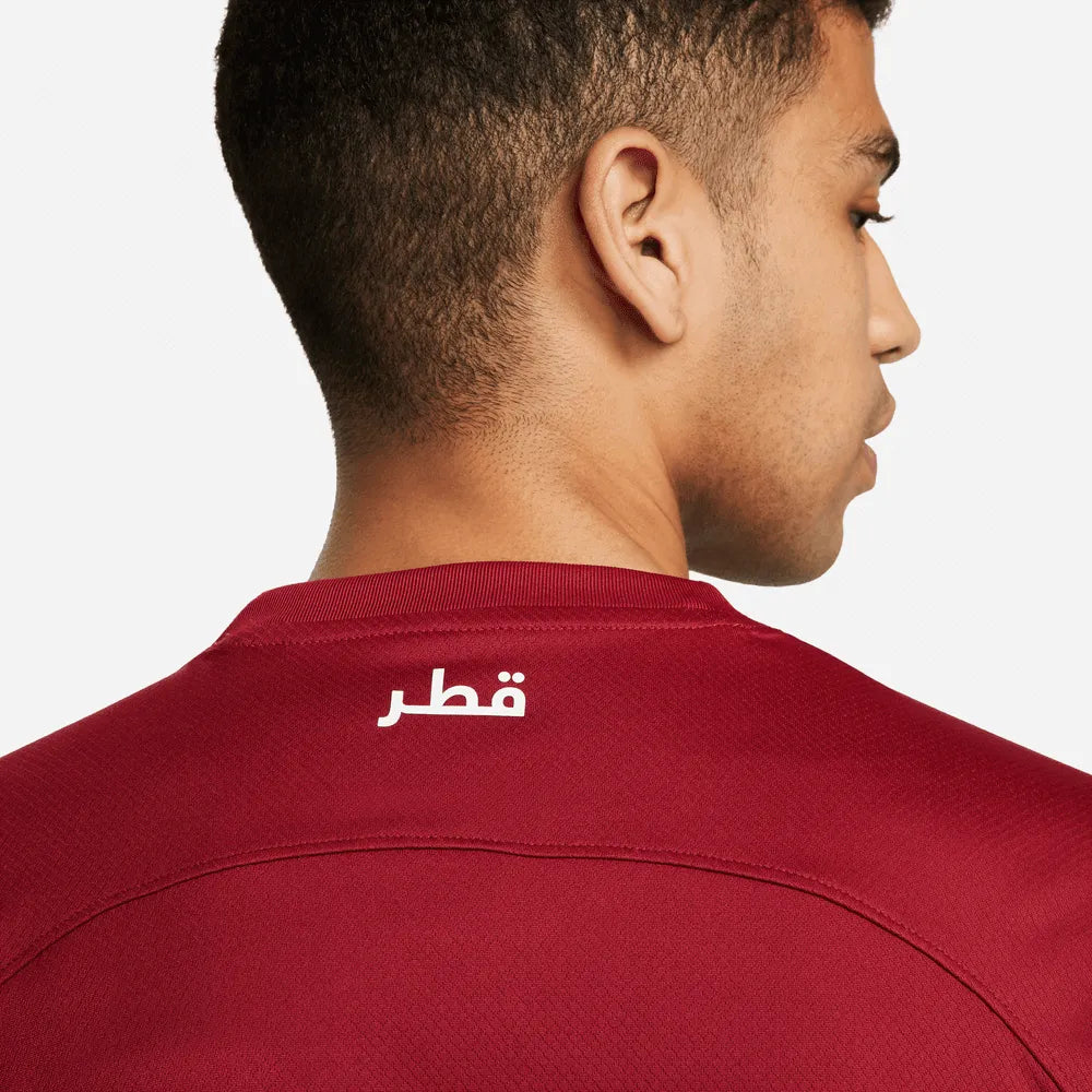 Nike 2022-23 Qatar Home Jersey - Desert Maroon-White (Detail 2)