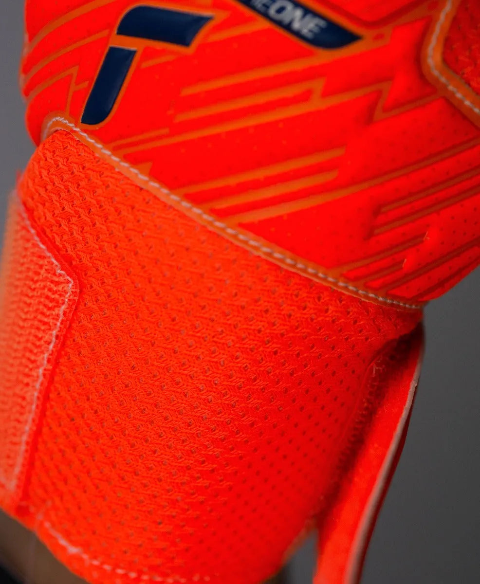 Reusch JR Attrakt Solid Goalkeeper Gloves - Orange-Blue (Detail 2)