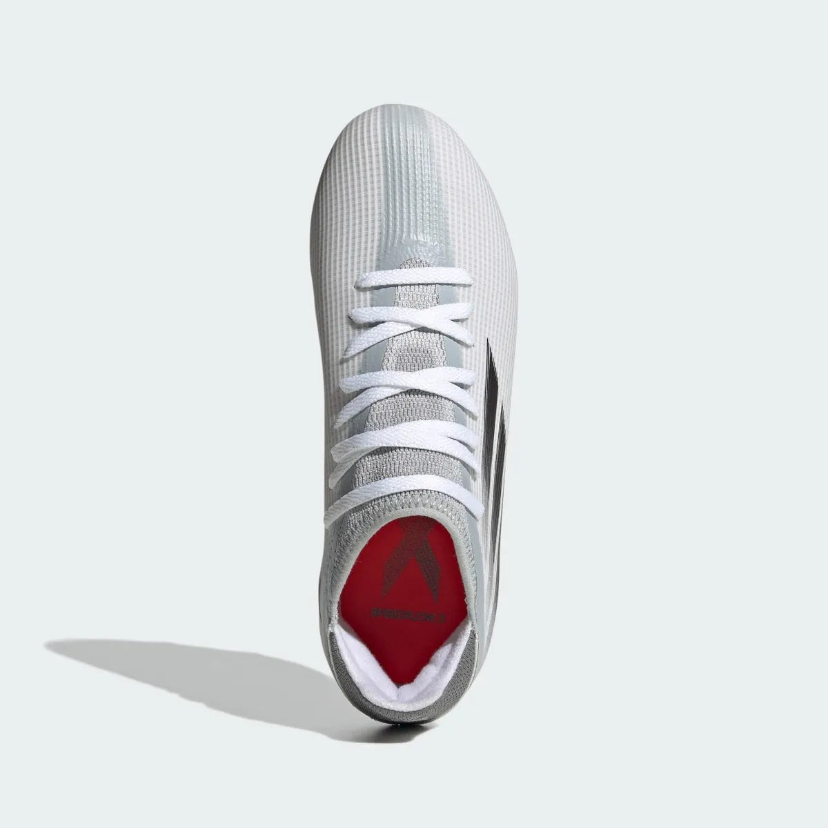 Adidas JR X Speedflow .3 FG - White-Iron Metallic (Top)