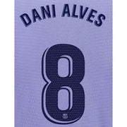Barcelona 2021/22 Away Dani Alves #8 Jersey Name Set