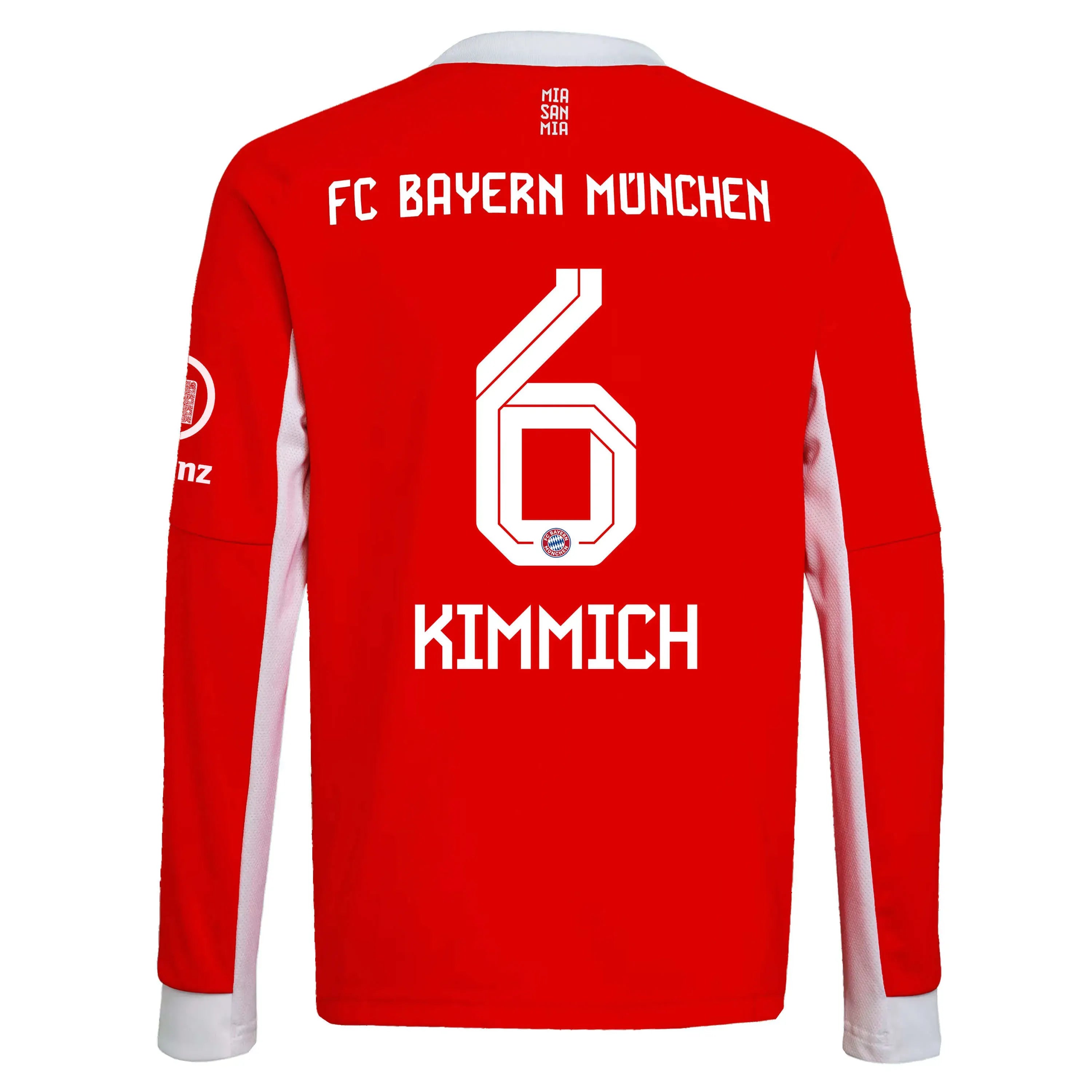 adidas 2025-26 Bayern Munich Mens Stadium Home Long-Sleeve Soccer Jersey (Kimmich)