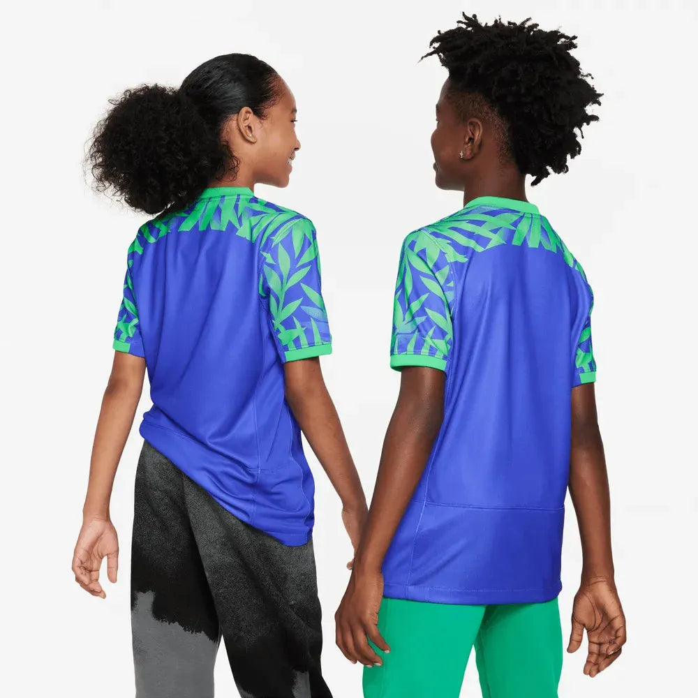 Nike 2023-24 Brazil Women's WC22 Youth Stadium Away Jersey (Models - Back)