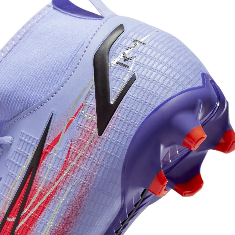 Nike JR Superfly 8 Academy KM FG-MG - Light Thistle-Bright Crimson (Detail 3)
