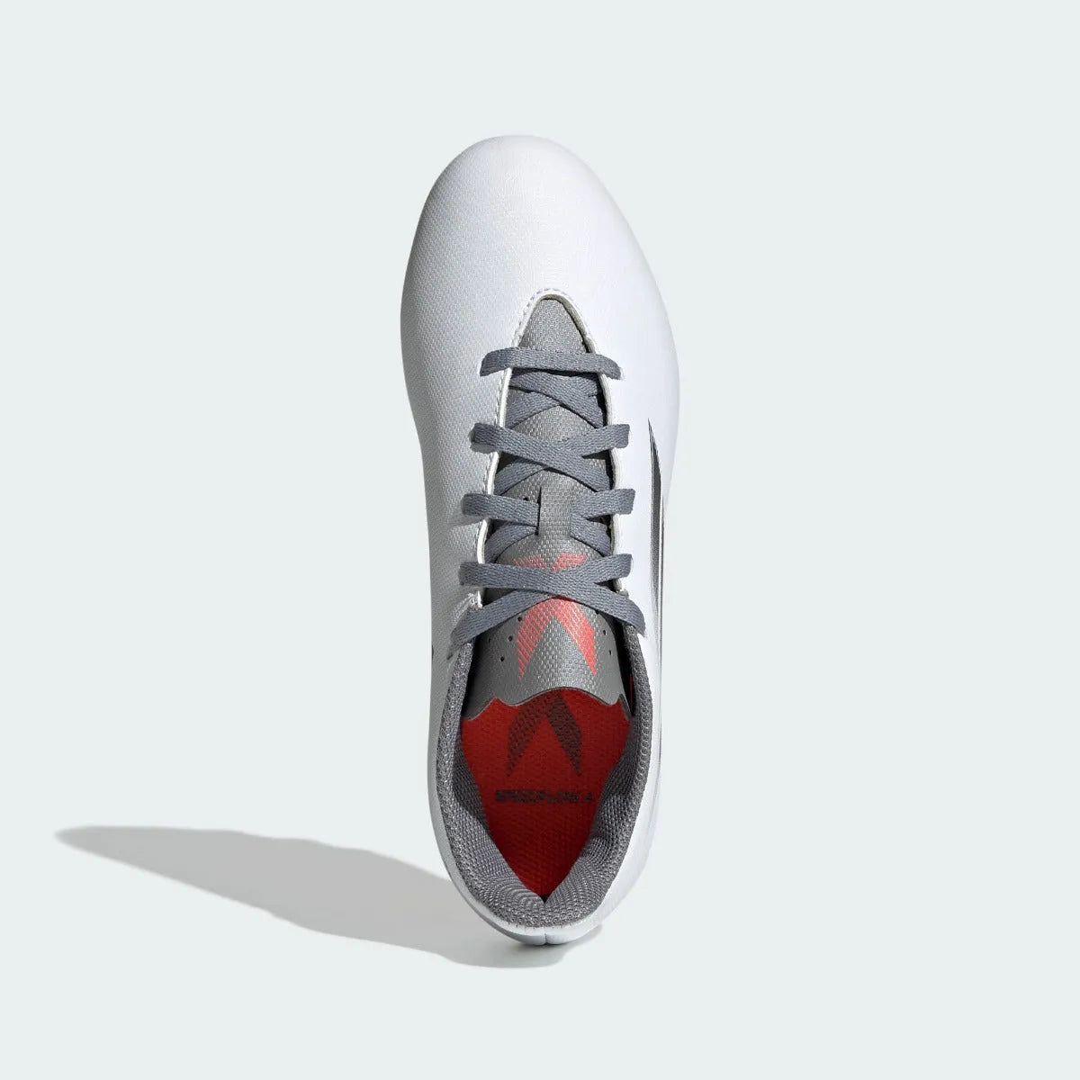 Adidas JR X Speedflow .4 FxG - White-Iron Metallic (Top)