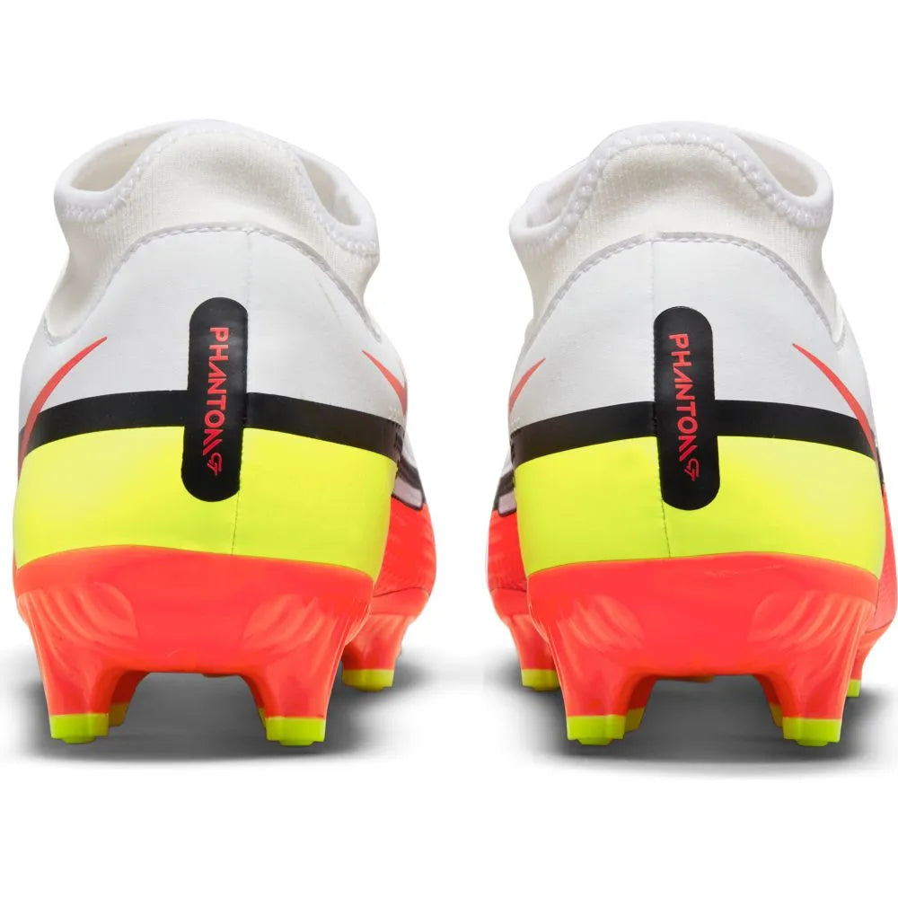 Nike Phantom GT2 Academy DF FG-MG - White-Volt-Crimson (Pair - Back)