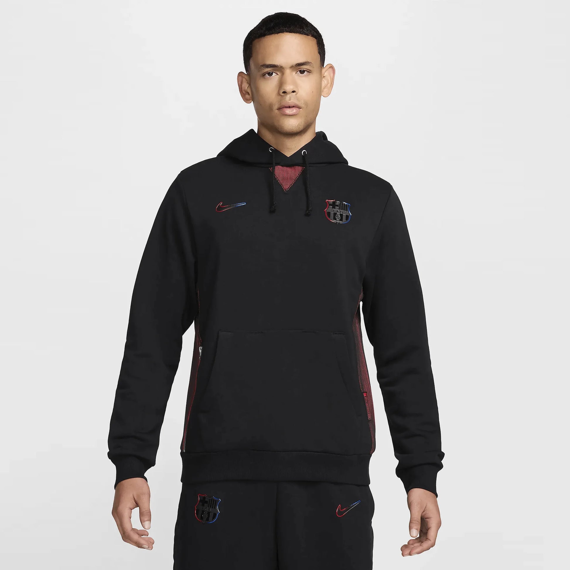 Nike 2024-25 Barcelona Men's Dri-FIT Pullover Hoodie (Model - Front)