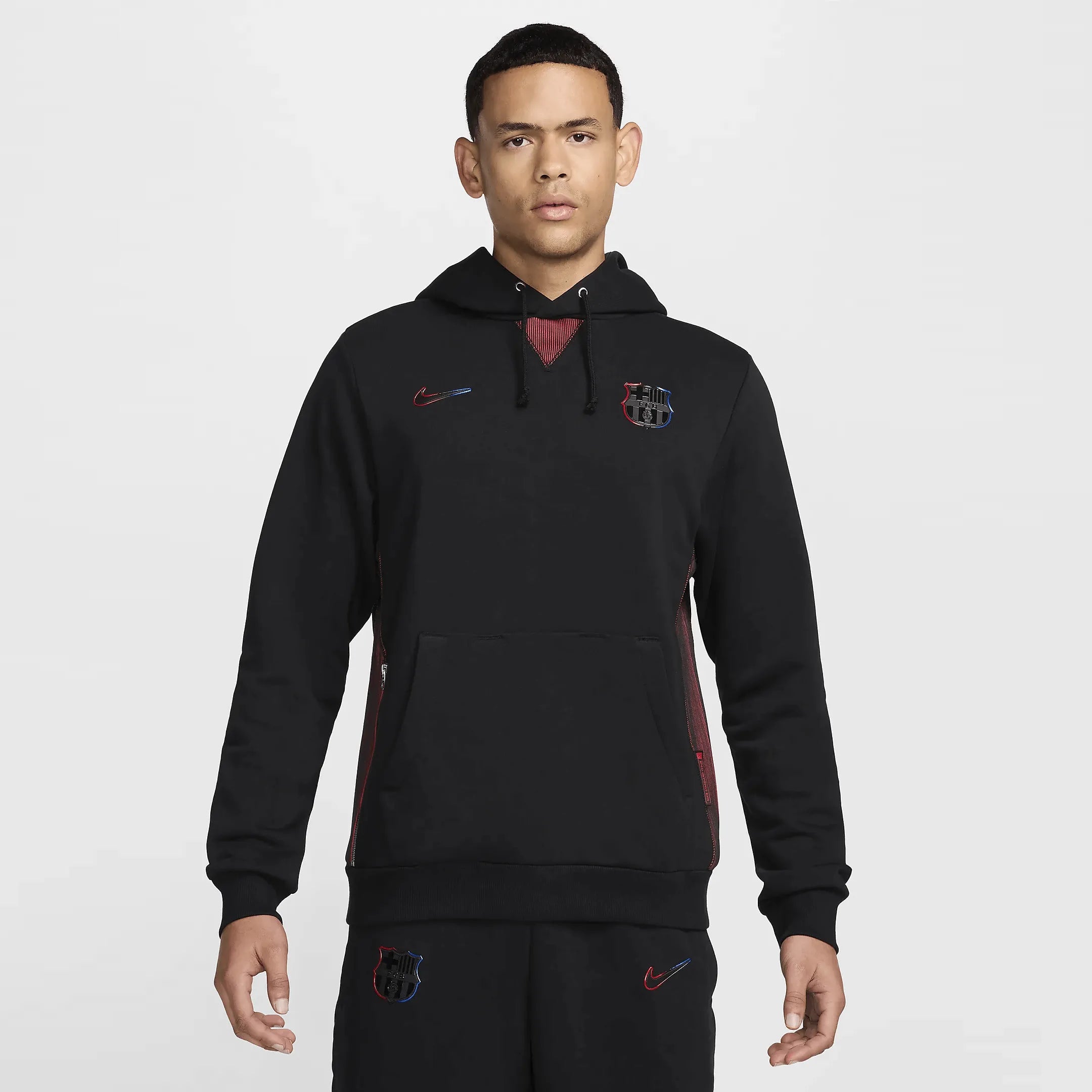 Nike 2024-25 Barcelona Men's Dri-FIT Pullover Hoodie (Model - Front)