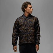 Jordan 2023 PSG Anthem Track Jacket - Black-Yellow (Model - Front)