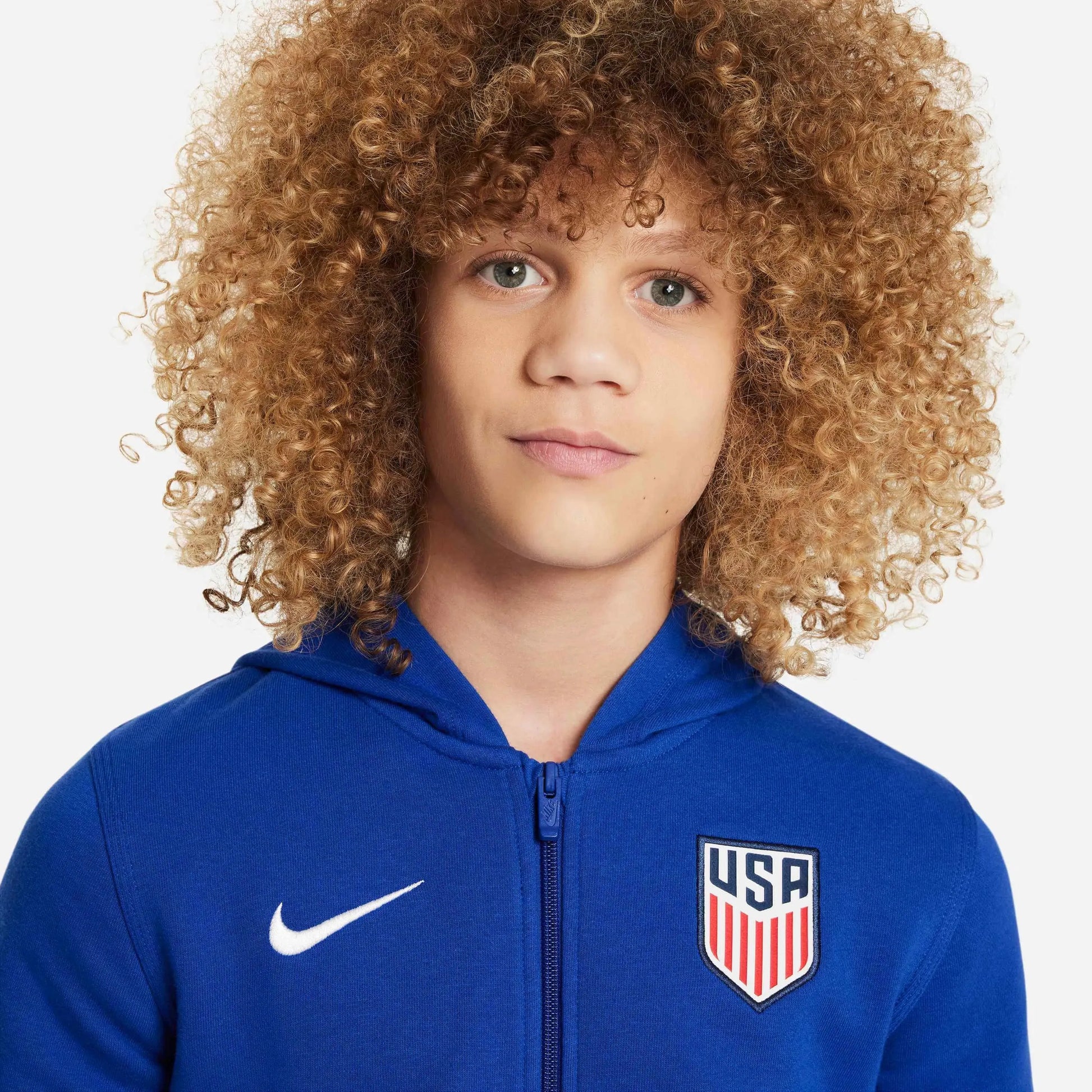 Nike 2024-25 USA Youth FZ French Terry Hoodie (Detail 1)